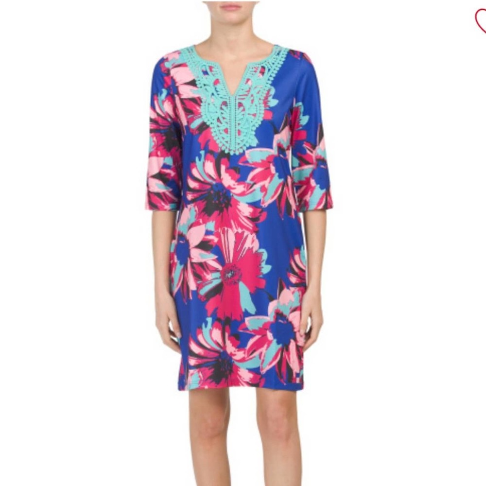 TRACY NEGOSHIAN Emilia Printed Shift Dress xxs